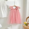 thumbnail image 5 of Toddler Girls Dresses Fly Sleeve Butterfly Tulle Lace Dance Party Princess Dresses Clothes for Girls Size 18-24 Months, 5 of 5