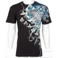 thumbnail image 4 of ARCHAIC by AFFLICTION Black WOODCUTS Short Sleeve Slim Fit Y2K T-shirt NWT, 4 of 8