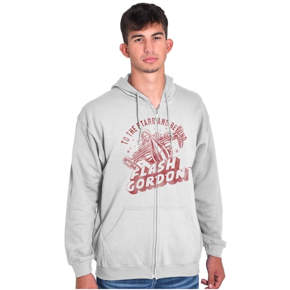 Flash Gordon Spaceman Comics Retro Zip Up Hoodie Men's Women's Brisco Brands M