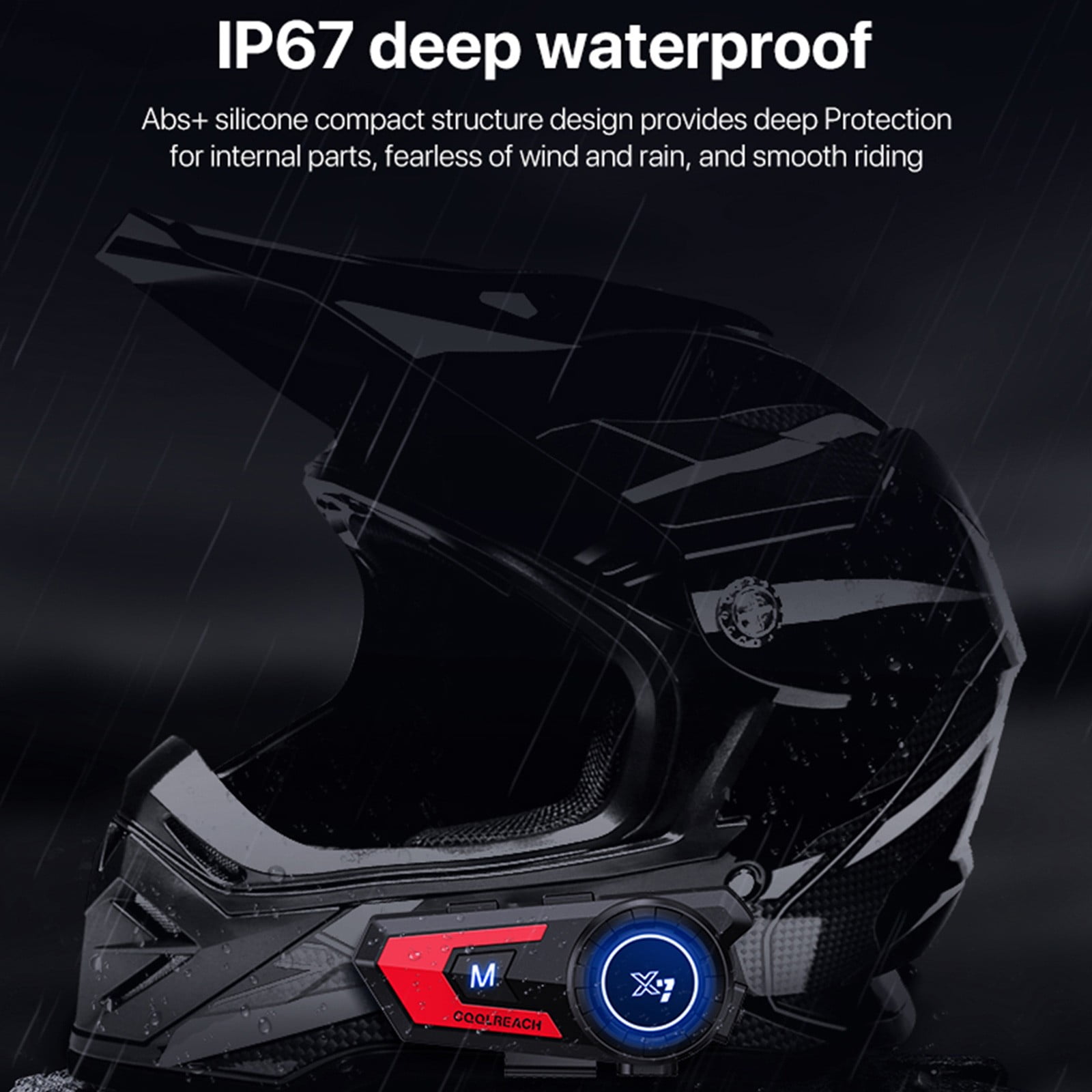 ZFYXGS Wireless Earbuds with Noise Cancelling Waterproof, Motorcycle Helmet Bluetooth Headphones