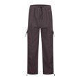 thumbnail image 4 of Dpytoraw Women's Summer Cargo Parachute Pants Loose Fit Pocket Vintage Street Style Elastic Waist Casual Pants Women Grey XXXL, 4 of 5