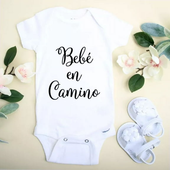 Baby Bodysuit BELLA CANVAS Bebã© En Camino Spanish Pregnancy Announcement Bodysuit Anuncio De Embarazo