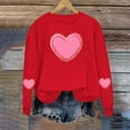 thumbnail image 6 of Qepwscx Long Sleeve Shirts For Women Valentine'S Day Crew Neck Sweatshirts Love Heart Printed Casual Blouse Tops Going Out Tops For Women Pullover Sweatshirts Graphic Tshirts Tee Tops, 6 of 6