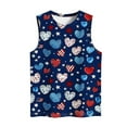 thumbnail image 4 of Women American Flag Tank Women American Flag Tank Top Red White and Blue Tank for Women Red White and Blue Blouses for Women Women's Casual Independence Day Sleeveless Round Neck Tops, 4 of 5