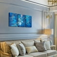 thumbnail image 5 of Canvas Wall Art For Living Room Wall Decorations For Bedroom Modern Bathroom Wall Decor Painting Blue Abstract Pictures Artwork Inspirational Canvas Art Prints Kitchen Home Decor 3 Pieces, 5 of 6