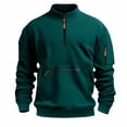 thumbnail image 2 of Migroa Mens Half Zip Sweatshirt Fleece Lined, Men's Casual Half Zip Long Sleeve Sweatshirt, Sporty Pullover Hoodie for Fall Winter Gym Running, Fleece Lined Top Long Sleeve Hoodie for Gym Gym,, 2 of 4