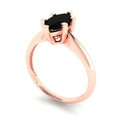 thumbnail image 2 of 1 ctw Solitaire Anniversary Ring for Women | Marquise Cut Natural Onyx | Hyperallergenic Solid 14K Rose Gold, 2 of 5