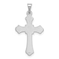 thumbnail image 6 of Diamond2Deal 14k White Gold Budded Cross Charm Pendant for Women (L- 1.11 inch, W- 0.6 inch), 6 of 6