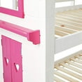 thumbnail image 3 of Donco Kids Sweetheart Twin over Twin House Bunkbed, Twin over Twin, White & Pink, 3 of 3