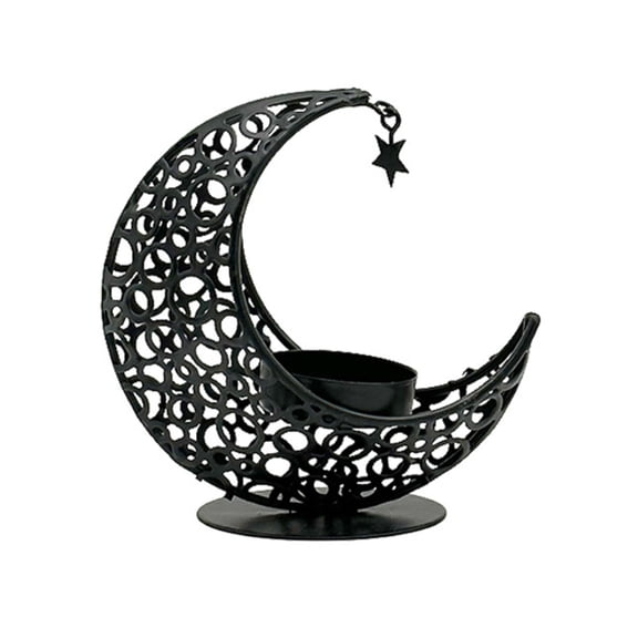 ZPAQI Moon Shaped Candle Holder, Creative Crescents Tealight Holder Candlestick