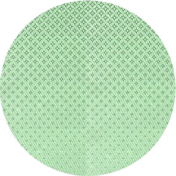 Ahgly Company Indoor Round Patterned Mint Green Area Rugs, 5' Round