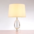 thumbnail image 4 of Pasargad Home Trento Metal & Crystal Table Lamp Lights, White & Clear, 4 of 4