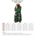 thumbnail image 5 of Women Coat Plaid Printed Split Hem Turn Down Collar Single Row Button Loose Pocketed Shacket Green S, 5 of 5
