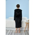 thumbnail image 6 of WORW Big Boys Solid Robes Bathrobe Robes Black Hoodie Large, 6 of 6