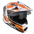 thumbnail image 7 of 1Storm Adult Motorcycle Motocross Dual Sport Off Road Full Face Dual Visor Helmet F802CLS Storm Force Orange, 7 of 7