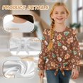 thumbnail image 5 of DISNIMO Toddler Girl Long Sleeve Tops Christmas Snowman Snowflake Print Kids Lace Top Pullover Tops Round Neck T Shirt Casual Loose Blouse Tops, 5 of 8