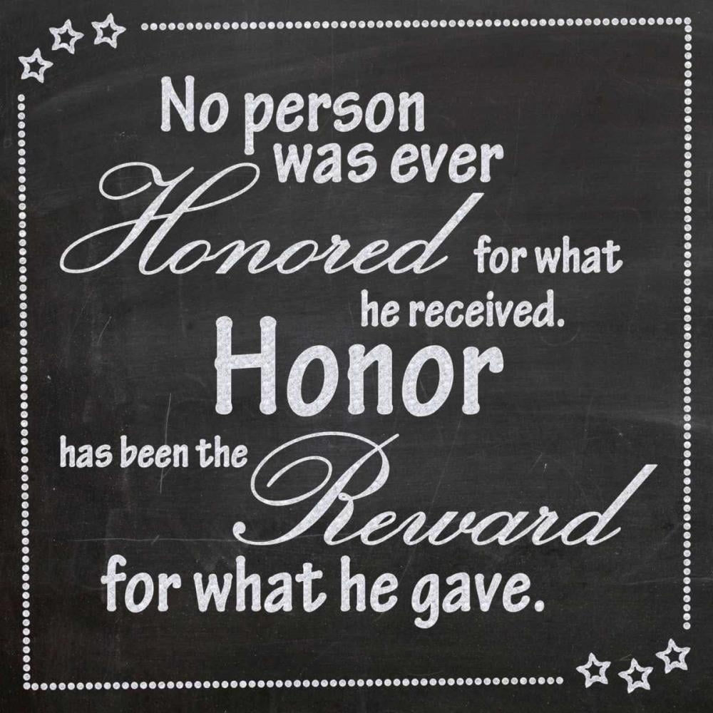 Gibbons, Lauren 20x20 Black Modern Framed Museum Art Print Titled - Honor