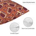 thumbnail image 3 of Wukai American Football1 Premium Polyester Fleece Pillow Covers with Hidden Zipper Closure,Luxuriously Soft and Durable-18"x18", 3 of 7