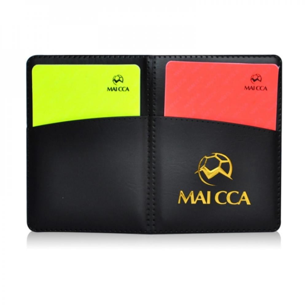 Whistle With Sports Referee Card Set Red Yellow & Wallet Pencil Football Coach 