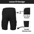 thumbnail image 3 of 5-Pack Women’s Flex Cargo Shorts with Elastic Waistband and Drawstring – Comfortable Fit with 6 Pockets and Stretch Fabric (S-2XL), 3 of 5