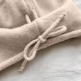 thumbnail image 4 of UTSJKR Women's Fleece Lined Drawstring Beanie, Warm Adjustable Ribbed Knit Cap Cold Weather Outdoor Sport Beige, 4 of 4