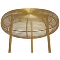 thumbnail image 4 of Meridian Furniture Tuscany Gold Metal Bar Stool, 4 of 7