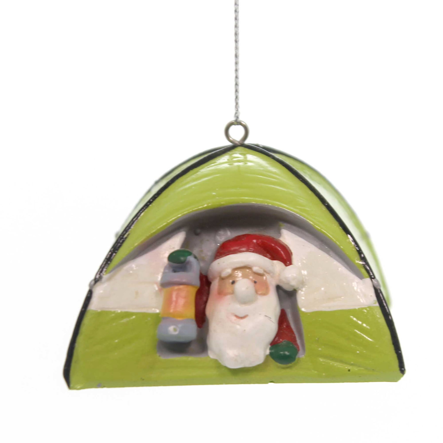 Holiday Ornaments SANTA TENT ORNAMENT Polyresin Christmas Vacation