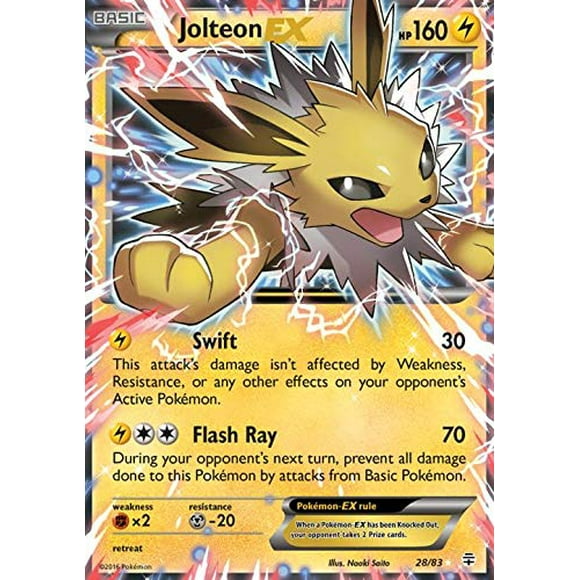 Tarjeta coleccionable Pokémon Jolteon-EX (28/83) Generations Holo