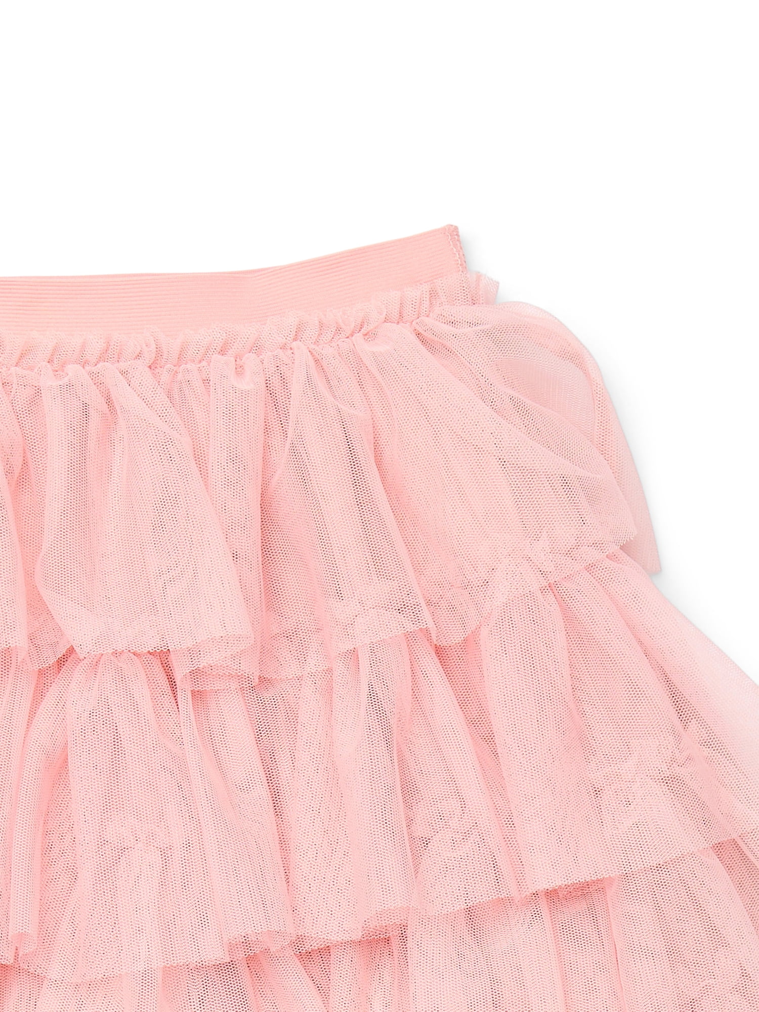 Wonder Nation Little Girls Mesh Tiered Skirt, Sizes 4-10