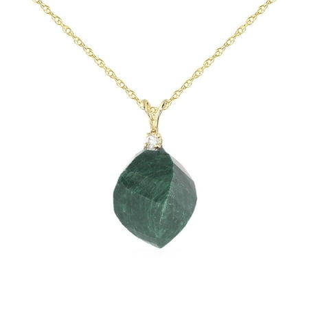 Galaxy Gold 14K Solid Gold Natural Diamond Briolette Pendant Necklace for Women - Yellow Gold Fine Jewelry