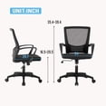 thumbnail image 3 of FDW Ergonomic Office Chair - Mesh Back w/Lumbar Support & Height Adjustable, Black, 3 of 8