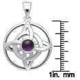 thumbnail image 3 of Jewelry Trends Sterling Silver with Purple Amethyst Quaternary Knot Pendant on 18 Inch Chain Necklace, 3 of 6