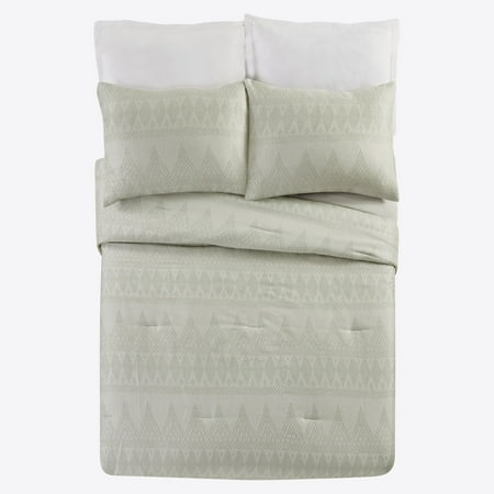 Ayesha Curry Woven Diamonds 3-PC Duvet Set, King, Taupe
