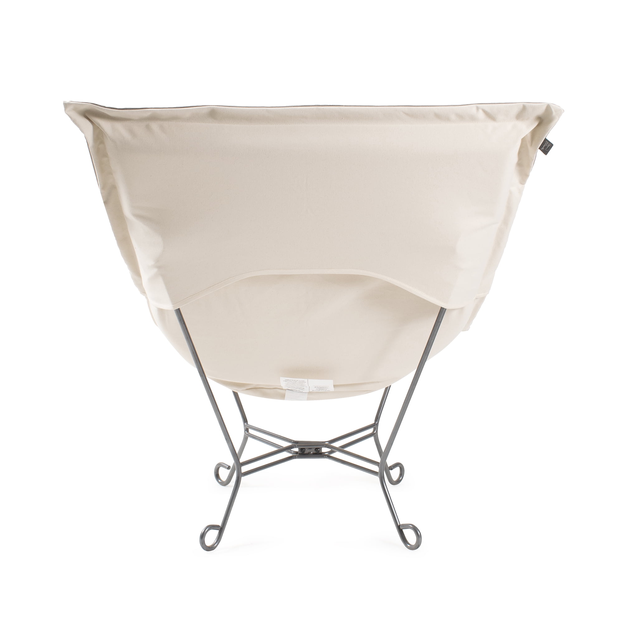 Scroll Puff Chair Bella Ash Titanium Frame