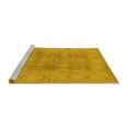 thumbnail image 2 of Ahgly Company Machine Washable Indoor Square Oriental Yellow Traditional Area Rugs, 7' Square, 2 of 4