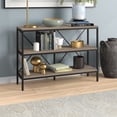 thumbnail image 2 of Evelyn&Zoe Modern Farmhouse 42" Wide Blackened Bronze/Antiqued Gray Oak Console Table, 2 of 7