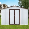 thumbnail image 6 of 10x12 FT Heavy Duty Metal Storage Shed - Outdoor Garden Tool Shed with Secure Locking System & Weather-Resistant Design, 6 of 8