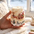 thumbnail image 3 of Christmas 3D Glass Cup Collection, Stemless Tumbler Hand Painted Holiday Ornament Glassware, Festive Gift for Kitchen Party Table Decor(Rindeer), 3 of 7