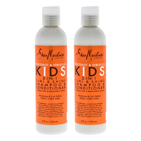 Coconut And Hibiscus Kids 2 In 1 Curl And Shine Shampoo And