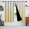 thumbnail image 2 of Nanqianyi Yellow Ombre Blackout Curtains, Set of 2, 42x84 inch, Grommet Top Room Darkening Curtain for Living Room/Bedroom, 2 of 8