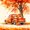 White Red Orange, variant on Erosebridal Happy Fall Twin Quilt Set 2 Pieces,Harvest Scene Twin Coverlet Set,White Red Orange,1 Bedspread and 1 Pillowcase