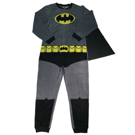 Batman Men's Gray Union Suit, Medium