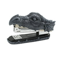 Dragon Stapler, Qyaukm Dragon Head Staple, Novelty Stapler, Statue Presen Head Decoration, Funny Carving Resin Stapler for Office Desk Stationery Desktop Accessory Home Decor, 1X Stapler