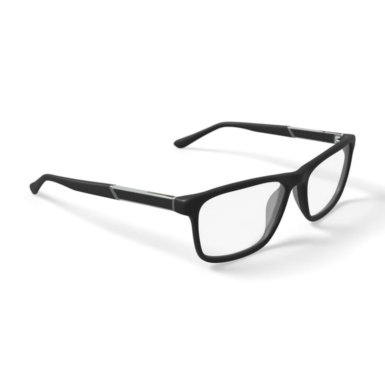 OCTO180 IKNOW Square Prescription Eyeglasses with Case, Black HSA