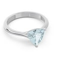 thumbnail image 3 of Diamond-Capitals 2.00 Carat Trillion Cut Aquamarine Gemstone Solitaire Ring Perfect Gift for Birthday Solid 18K White Gold Size 9.5, 3 of 7