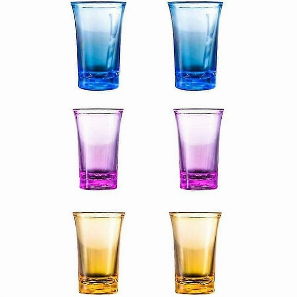 6 pieces glass beakers, shot glass beakers 35 ml (acrylic)