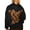 Black, variant on Trendfront Womens Lace Panel Hoodies Hooded Neck Long Sleeve Sheer Cutout Back Kangaroo Pocket Relaxed Fit Casual Pullover Sweatshirts