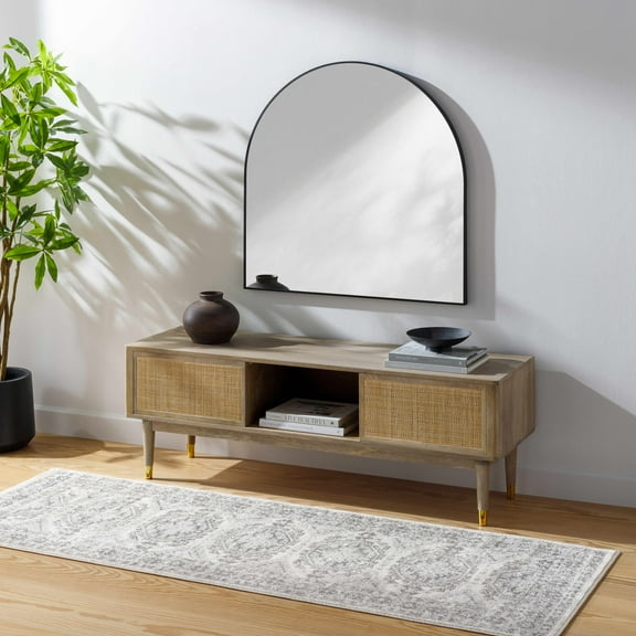 Hauteloom Moundsville Hallway, Kitchen Runner Rug - Global - Gray, Beige - 2'7" x 7'3"