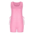 thumbnail image 6 of Lovskoo 2025 Summer Short Rompers for Women Casual Loose Sleeveless Spaghetti Strap Jumpsuits Overalls with Pockets Pink S, 6 of 6