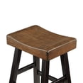 thumbnail image 5 of Lexicon Caspian Solid Wood 24" Stool in 2-Tone Finish (Black and Brown), 5 of 7